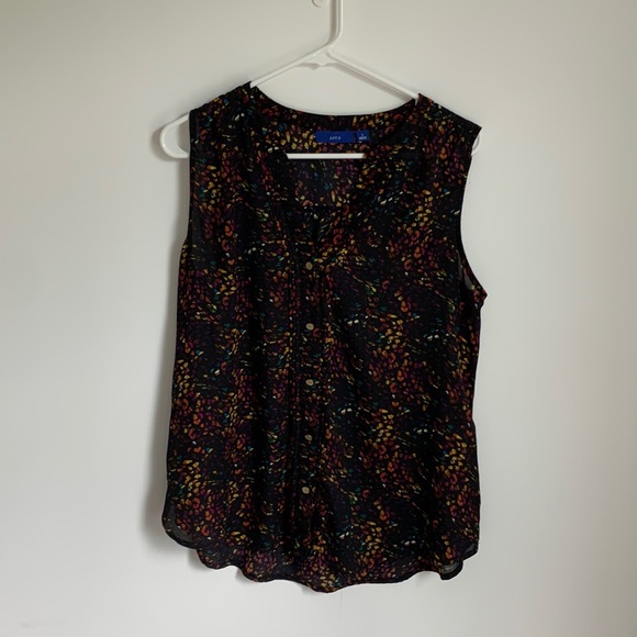 Black with multicolored pattern tank - Picture 1 of 1